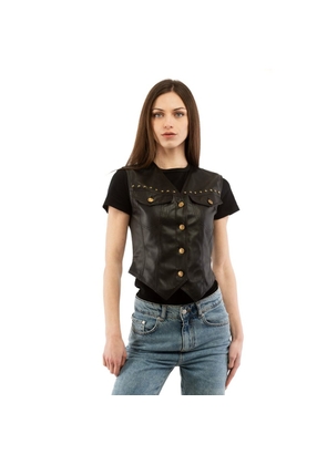 Moschino Black Polyester Waistcoat - IT40