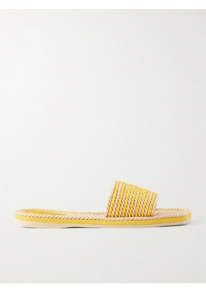 Chloé - Embroidered Striped Cord Slides - Yellow - IT35,IT36,IT37,IT38,IT39,IT40,IT41