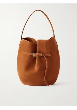 Liffner - Large Belted Suede Bucket Bag - Brown - One size