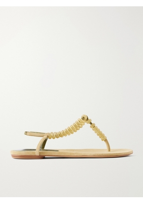 Le Monde Béryl - Beaded Leather Flat Sandals - Green - IT35,IT35.5,IT36,IT36.5,IT37,IT37.5,IT38,IT38.5,IT39,IT39.5,IT40,IT40.5,IT41,IT41.5,IT42