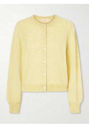 &Daughter - Enya Cashmere And Cotton-blend Cardigan - Yellow - x small,small,medium,large,x large