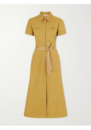 Emporio Sirenuse - Giselle Belted Cotton Midi Dress - Green - IT38,IT40,IT42,IT44,IT46,IT48,IT50