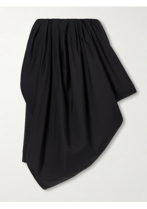 Chloé - Asymmetric Draped Cotton-poplin Skirt - Black - FR 34,FR 36,FR 38,FR 40,FR 42,FR 44