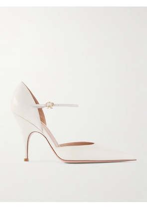 Gianvito Rossi - Sofia D'orsay 95 Leather Pumps - Neutrals - IT35,IT36,IT36.5,IT37,IT37.5,IT38,IT38.5,IT39,IT39.5,IT40,IT40.5,IT41,IT41.5,IT42