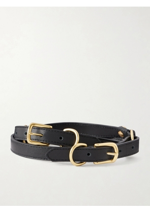 MAISON MAYLE - Corsita Embellished Leather Belt - Black - x small,small,medium,large