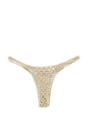 Isa Boulder Corara macrame bikini bottom - Gold