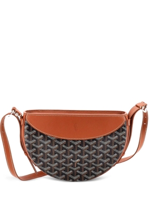 Goyard Pre-Owned Hirondelle Coated Canvas and Leather shoulder bag - Brown