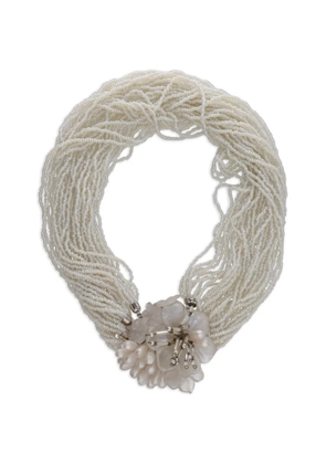 Sharra Pagano 1970s bijoux flower necklace - Neutrals
