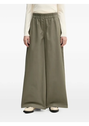 Benetton elasticated-waistband wide-leg trousers - Green