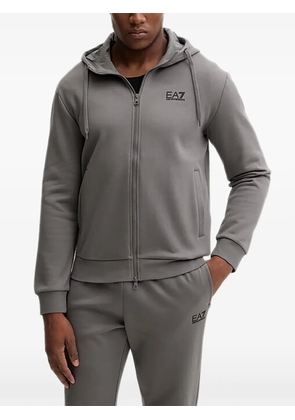 Ea7 Emporio Armani zip-up hoodie - Grey