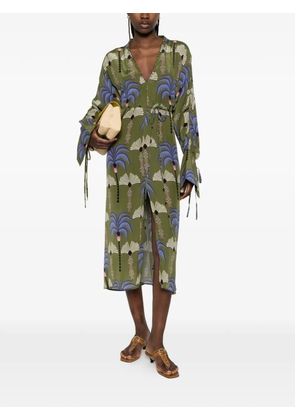 Anjuna Cassandra palm-print maxi dress - Green