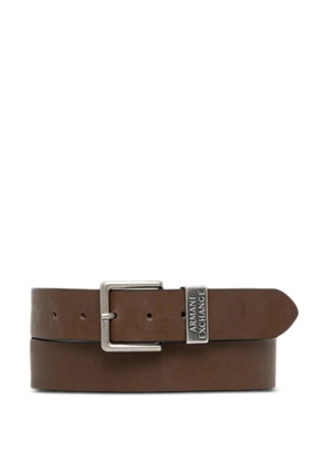 Armani Exchange metal hardware belt - Brown