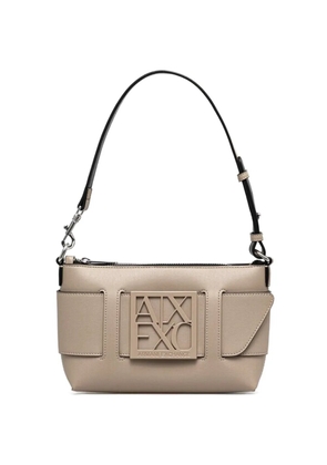 Armani Exchange maxi logo shoulder bag - Neutrals