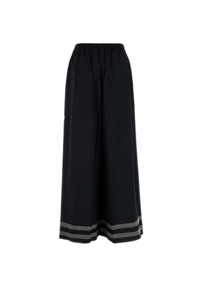 BODE Mathilde stripe-embroidered trousers - Black