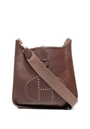 Hermès Pre-Owned 1992 perforated leather shoulder bag - Brown