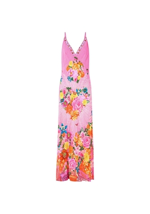 Camilla V-neck floral maxi dress - Pink