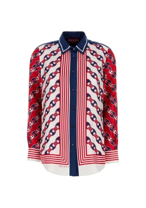 Gucci buttoned printed shirt - White