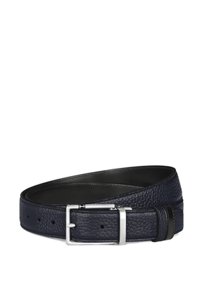 Montblanc reversible textured buckle belt - Blue