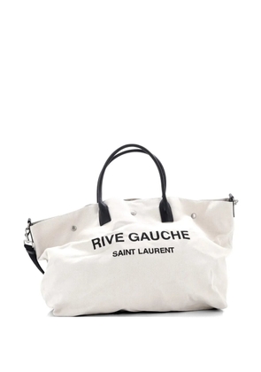 Saint Laurent Pre-Owned Rive Gauche Shopper Canvas Maxi tote bag - Black