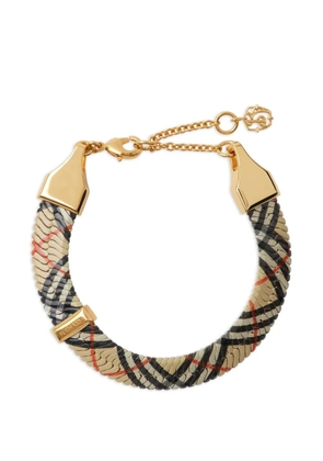 Burberry Check-print bracelet - Gold