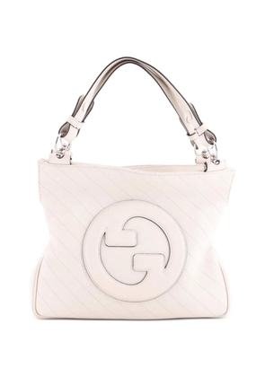 Gucci Pre-Owned Blondie NM Diagonal Quilted Leather Small tote bag - White