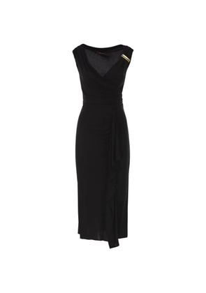 Max Mara Aureo draped midi dress - Black