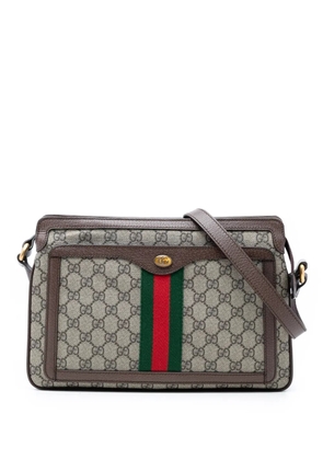 Gucci Pre-Owned 2016-2026 Medium GG Supreme Web Ophidia crossbody bag - Neutrals