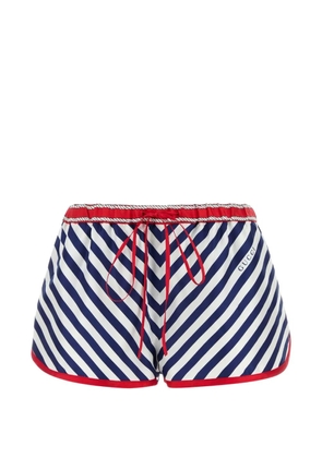 Gucci striped silk shorts - Blue