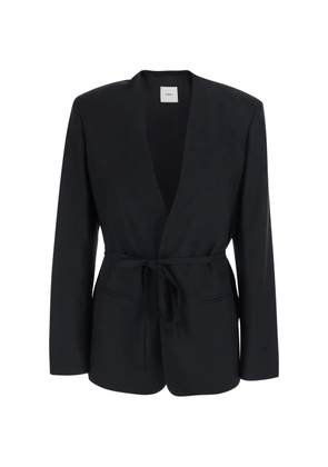 Grifoni tie-fastening jacket - Black