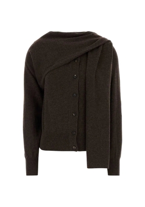 Ferragamo scark-detail cardigan - Brown