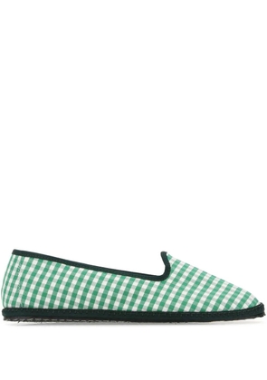 Vibi Venezia gingham-check loafers - Green