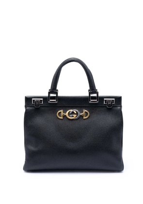 Gucci Pre-Owned 2016-2026 Medium Leather Zumi Top Handle Bag satchel - Black