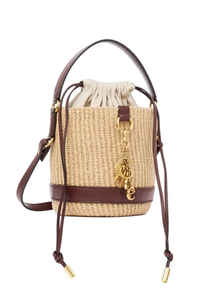 Chloé leather-trim bucket bag - Neutrals