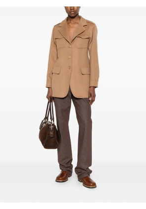 Max Mara flap-pocket button-fastening jacket - Neutrals