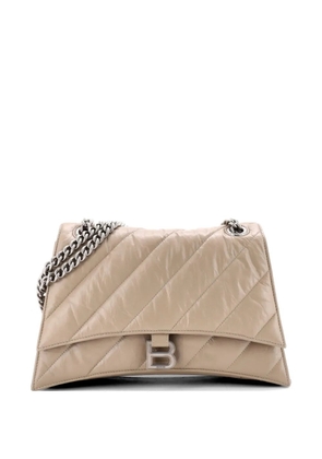 Balenciaga Pre-Owned Crush Chain Flap Bag Quilted Crushed Calfskin Medium shoulder bag - Neutrals