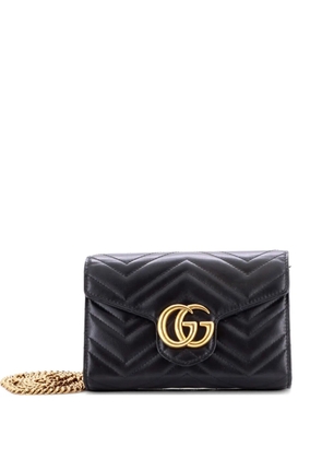 Gucci Pre-Owned GG Marmont Chain Wallet Matelasse Leather Mini crossbody bag - Black