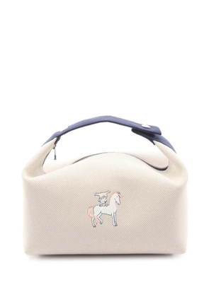 Hermès Pre-Owned 2010-2026 Large Toile Bride A Brac Cabriole Case vanity bag - Neutrals