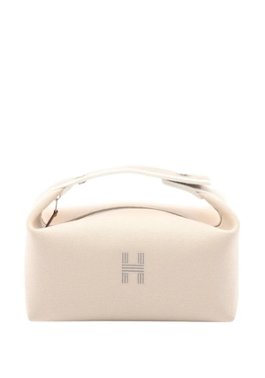 Hermès Pre-Owned 1990-2010 Small Toile Bride A Brac Case vanity bag - Neutrals