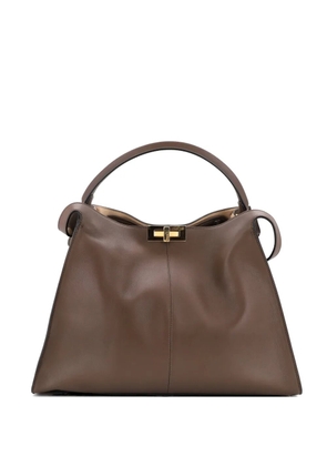 Fendi Pre-Owned Peekaboo X-Lite Bag Leather Large satchel - Brown