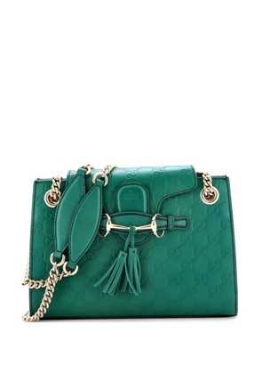 Gucci Pre-Owned Emily Chain Flap Guccissima Leather Small shoulder bag - Green