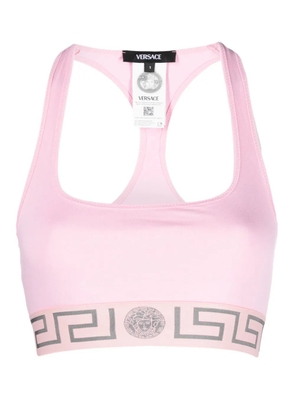 Versace Greca-detailed scoop-neck bra - Pink