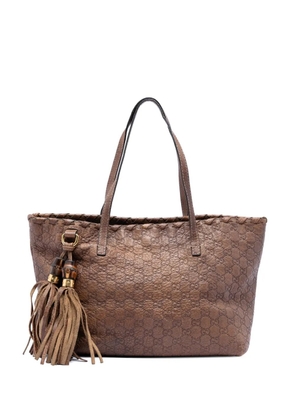 Gucci Pre-Owned 2016-2026 Medium Guccissima Bamboo Tassel tote bag - Brown
