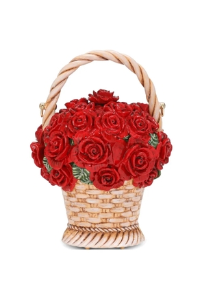 Dolce & Gabbana roses basket tote bag - Red