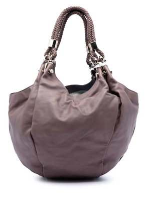 Gucci Pre-Owned 2016-2026 Leather Braided Handle hobo bag - Brown