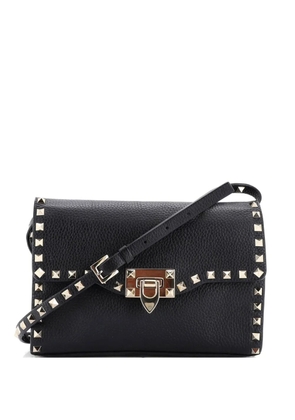 Valentino Garavani Pre-Owned Rockstud Flip Lock Flap Bag Leather Small shoulder bag - Black