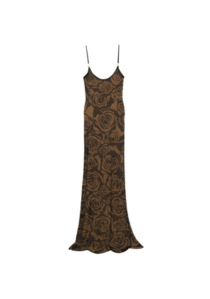 Just Cavalli floral strap maxi dress - Brown