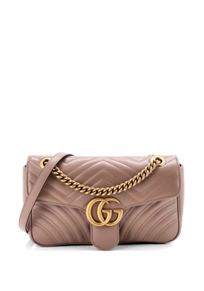 Gucci Pre-Owned GG Marmont Flap Bag Matelasse Leather Medium shoulder bag - Neutrals