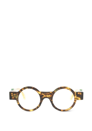 Kuboraum round-frame glasses - Brown