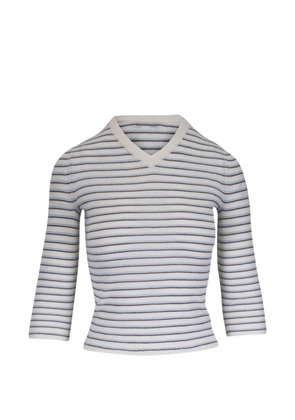Vince striped v-neck T-shirt - Neutrals