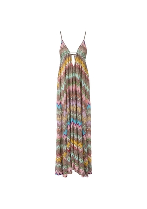 Missoni V-neck maxi dress - Brown
